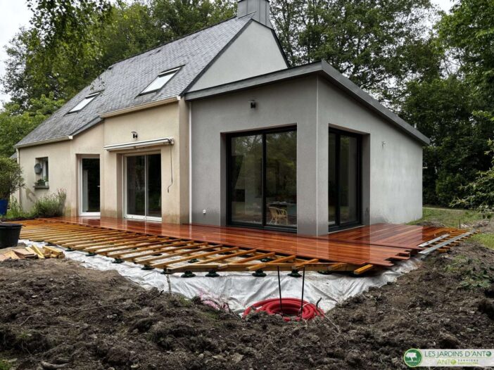 Terrasse bois exotique en Cumaru à Treillières